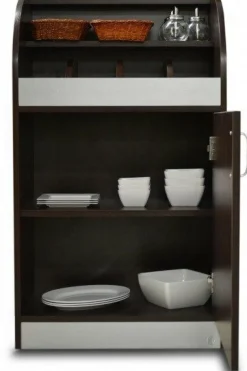 ONESSO Besteckschrank 60 Wenge ALU mit Soft-Close-Tür