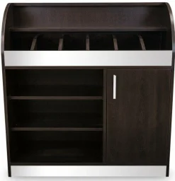 ONESSO Besteckschrank 100 Wenge ALU mit Soft-Close-Tür