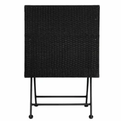 Outdoor Tisch KRISTA 160 eckig Schwarz Klappbar, 60x60x71cm