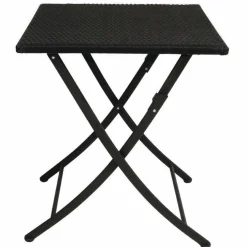 Outdoor Tisch KRISTA 160 eckig Schwarz Klappbar, 60x60x71cm