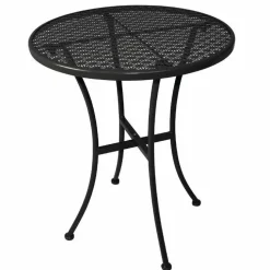 Outdoor Tisch KRISTA 140 rund aus Stahl Schwarz, 60x60x71cm
