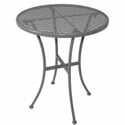 Outdoor Tisch KRISTA 140 rund aus Stahl Grau, 60x60x71cm