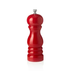 Pfeffermühle mit Keramikmahlwerk CLASSIC MILL, Höhe 15 cm, rot glänzend, Holz
