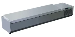 Pizzakühlaufsatz mit Edelstahldeckel 6x 1/3 GN | 1400x395x300 mm