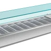 Pizzakühlaufsatz mit Glasaufsatz 9x 1/3 GN | 2000x335x460 mm