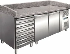 Pizzakühltisch 2610, 2025x800x1000 mm inkl. Aufkantung