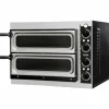 Pizzaofen 2 Kammer für 1+1 Pizzen Ø-32cm, 568x500x430mm