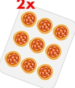 Pizzaofen 2 Kammer für 9+9 Pizzen Ø-35cm, 1500x1314x745mm