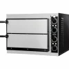 Pizzaofen 2 Kammer für 1+1 Pizzen Ø-32cm, 568x500x430mm