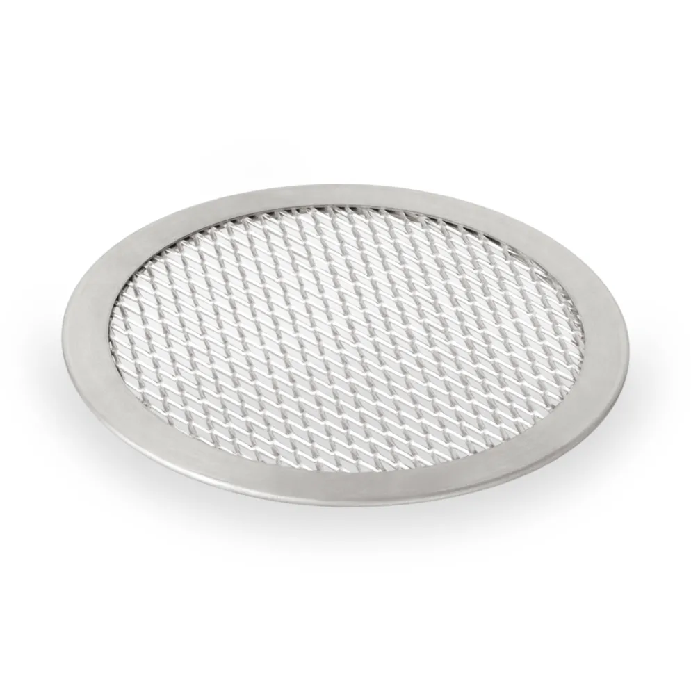 Pizza Screen Set, Ø 25 cm, Perforierung 8 x 4 mm, Set á 10 Stück, Aluminium