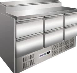 Pizzatisch Belegstation KBS 366, 6 Schubladen