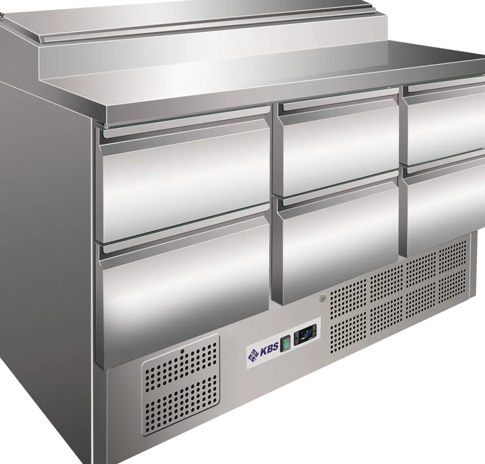Pizzatisch Belegstation KBS 366, 6 Schubladen