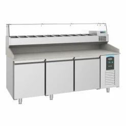 Pizzatisch ProLine mit 3 Türen 615 L, Breite 2100mm