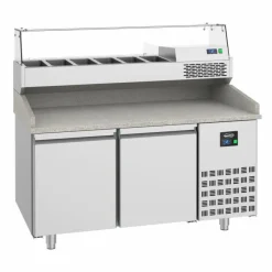 Pizzatisch Pro Line – 2 Türen, 380 Liter, Breite 1550mm