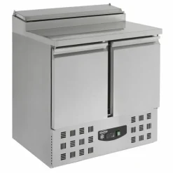 Pizzatisch Saladette mit Deckel, 2 Türen, 5x 1/6GN, Breite 903mm