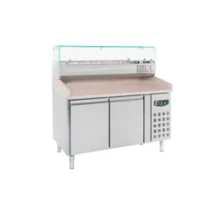 Pizzatisch Standard Line – 2 Türen, 380 Liter, Breite 1510mm
