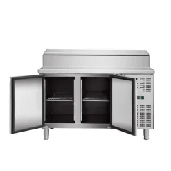 Pizzatisch Zubereitungstisch 2-türig, 7x GN1/3, Breite 1510 mm