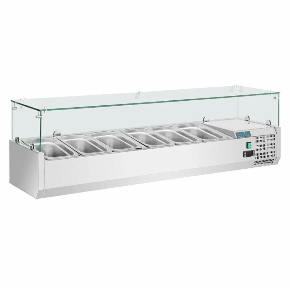 POLAR Aufsatzkühlvitrine für 5x GN1/3 und 1x GN1/2, 1500mm
