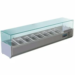 POLAR Aufsatzkühlvitrine 8 x GN1/4, 1800mm