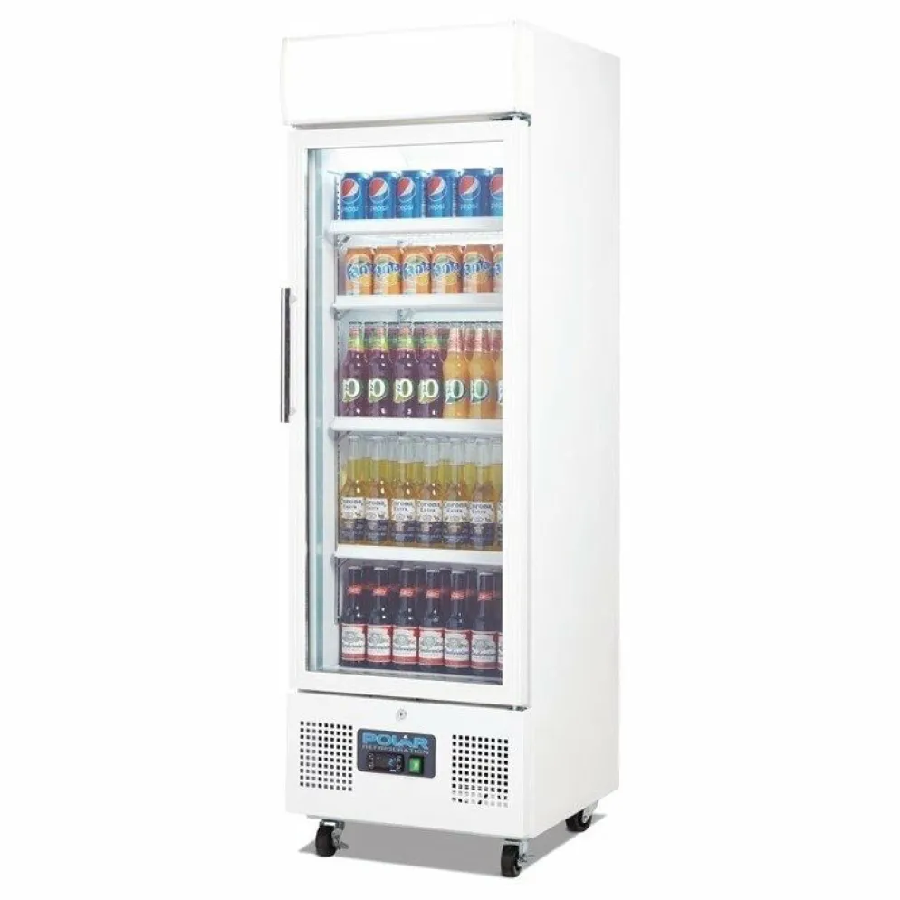 Polar Display Glastür Kühlschrank 336L, 62x57x198,2 cm