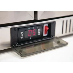 POLAR Edelstahl Barkühlschrank mit 2 Klapptüren 208L