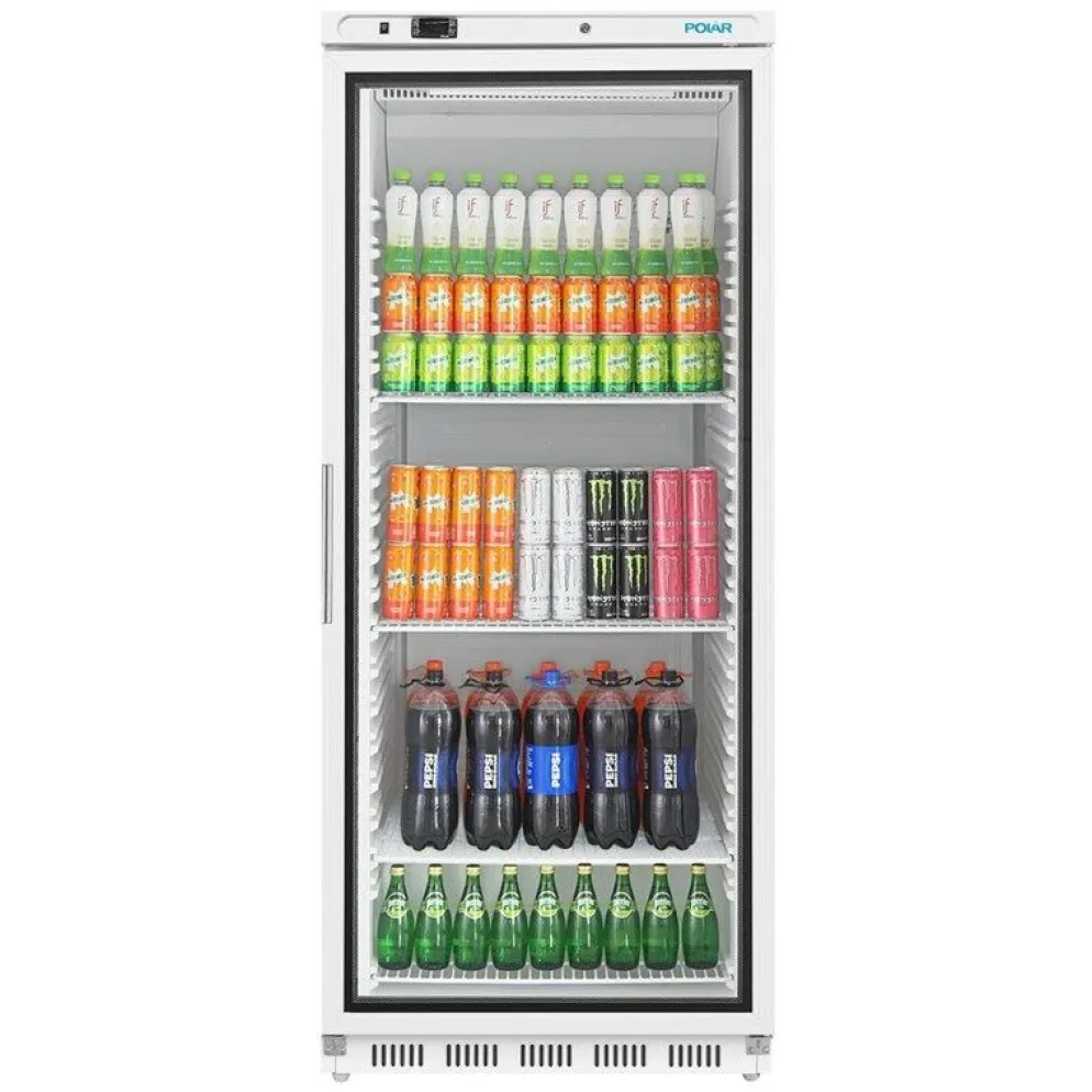 POLAR Glastür Display Flaschenkühlschrank, 600L