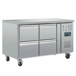 POLAR GN-Kühltisch mit 4 Schubladen 314L, 1360x700x860 mm