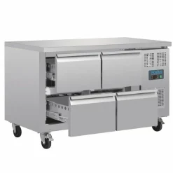 POLAR GN-Kühltisch mit 4 Schubladen 314L, 1360x700x860 mm