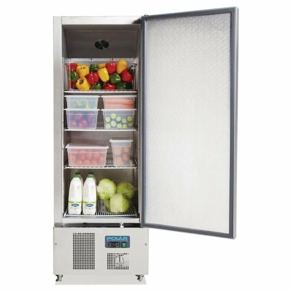 POLAR Kühlschrank Edelstahl 440L, 685x710x1950 mm