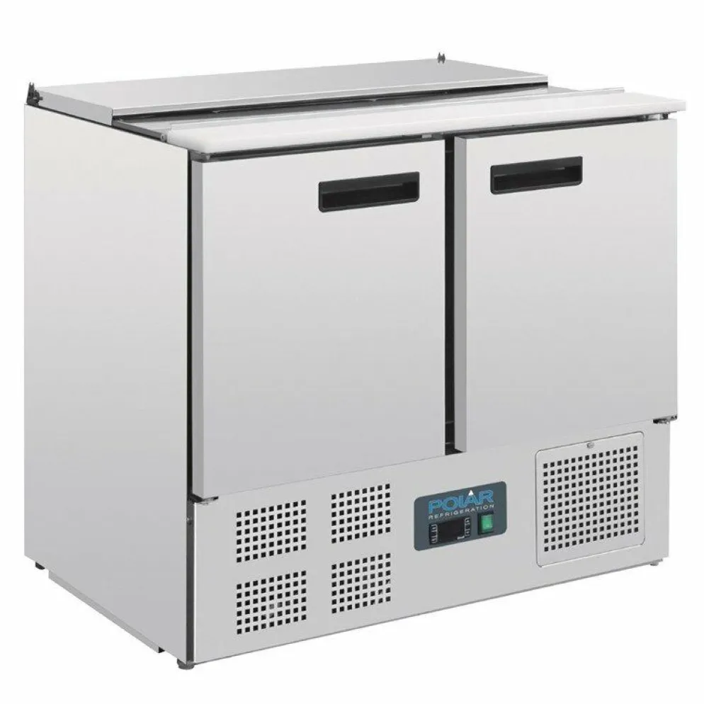 POLAR Saladette 240 Liter, 2-türig 900x700x885 mm