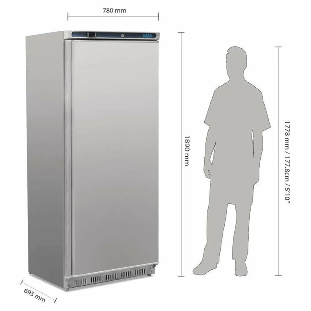 Polar Serie C Gefrierschrank Edelstahl 600 L
