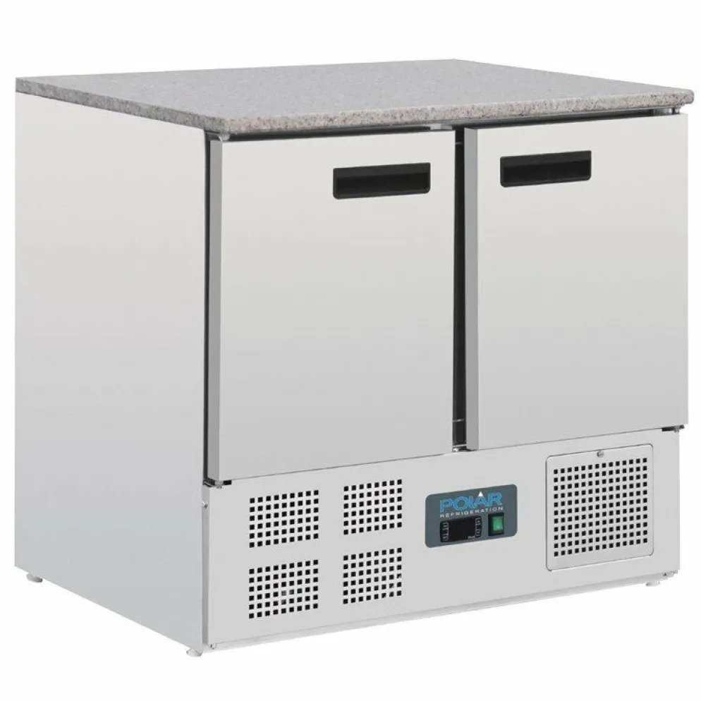 POLAR Thekenkühltisch 2-türig 240L, 900x700x880 mm - GN 1/1