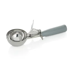 Portionierer, 23 cm, Ø 7 cm, grauer Griff, Chromnickelstahl 18/8, Polypropylen