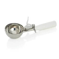 Portionierer, 23 cm, Ø 7,6 cm, weißer Griff, Chromnickelstahl 18/8, Polypropylen