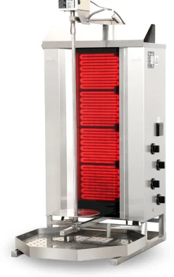 POTIS CE4 Ceran Elektro Gyrosgrill Dönergrill Kebabgrill 50 kg, Höhe 1120 mm