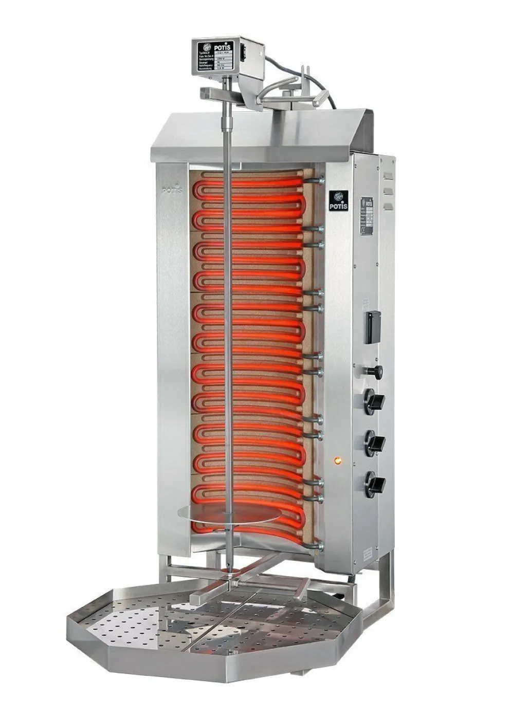 POTIS E3 Elektro Gyrosgrill Dönergrill Kebabgrill 50 kg, Höhe 1120 mm