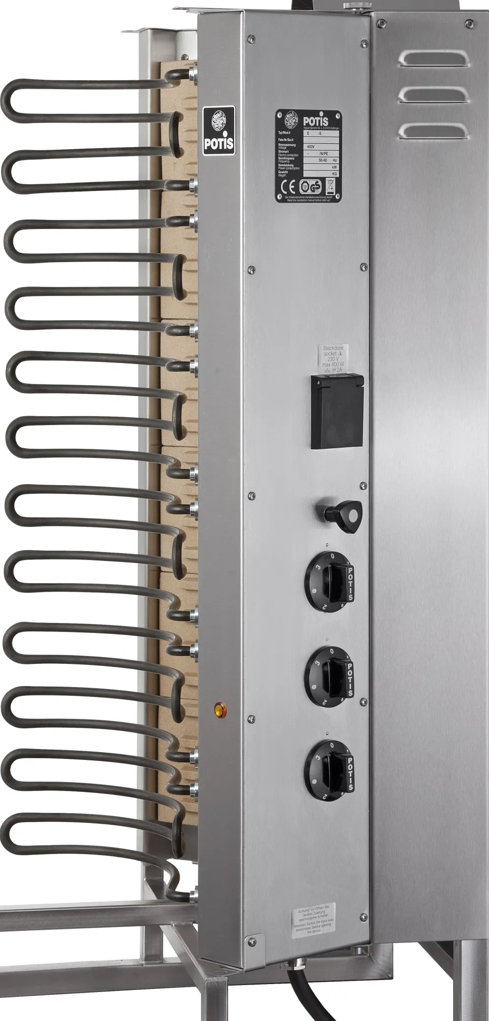 POTIS E3 Elektro Gyrosgrill Dönergrill Kebabgrill 50 kg, Höhe 1120 mm
