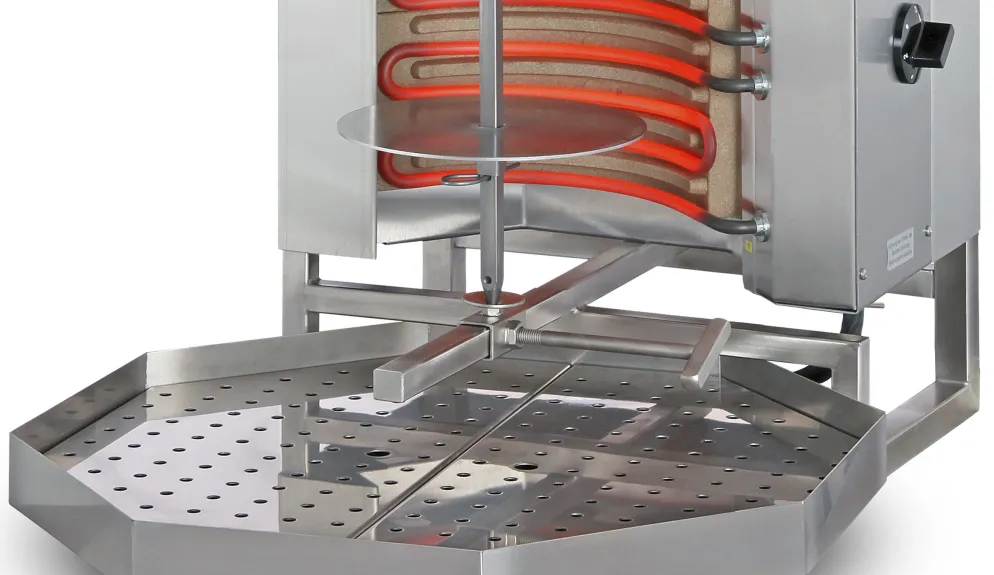 POTIS E3 Elektro Gyrosgrill Dönergrill Kebabgrill 50 kg, Höhe 1120 mm
