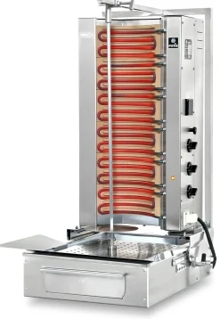 POTIS F E3 Elektro Gyrosgrill Dönergrill Kebabgrill 50 kg, Höhe 1040 mm - Motor unten