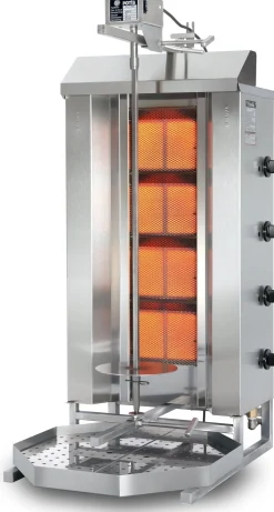 POTIS GD4 Gyrosgrill Dönergrill Kebabgrill 70 kg, "PROPANGAS"