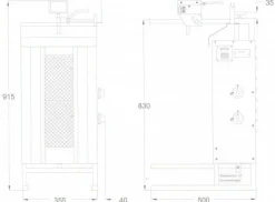 POTIS GD2 Gyrosgrill Dönergrill Kebabgrill 30 kg, 