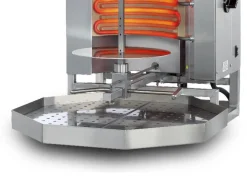 POTIS MU E3 Elektro Gyrosgrill Dönergrill Kebabgrill 50 kg, Motor hinten