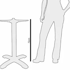 PRIMERO Terrassen Tischfuß Gusseisen 72cm hoch