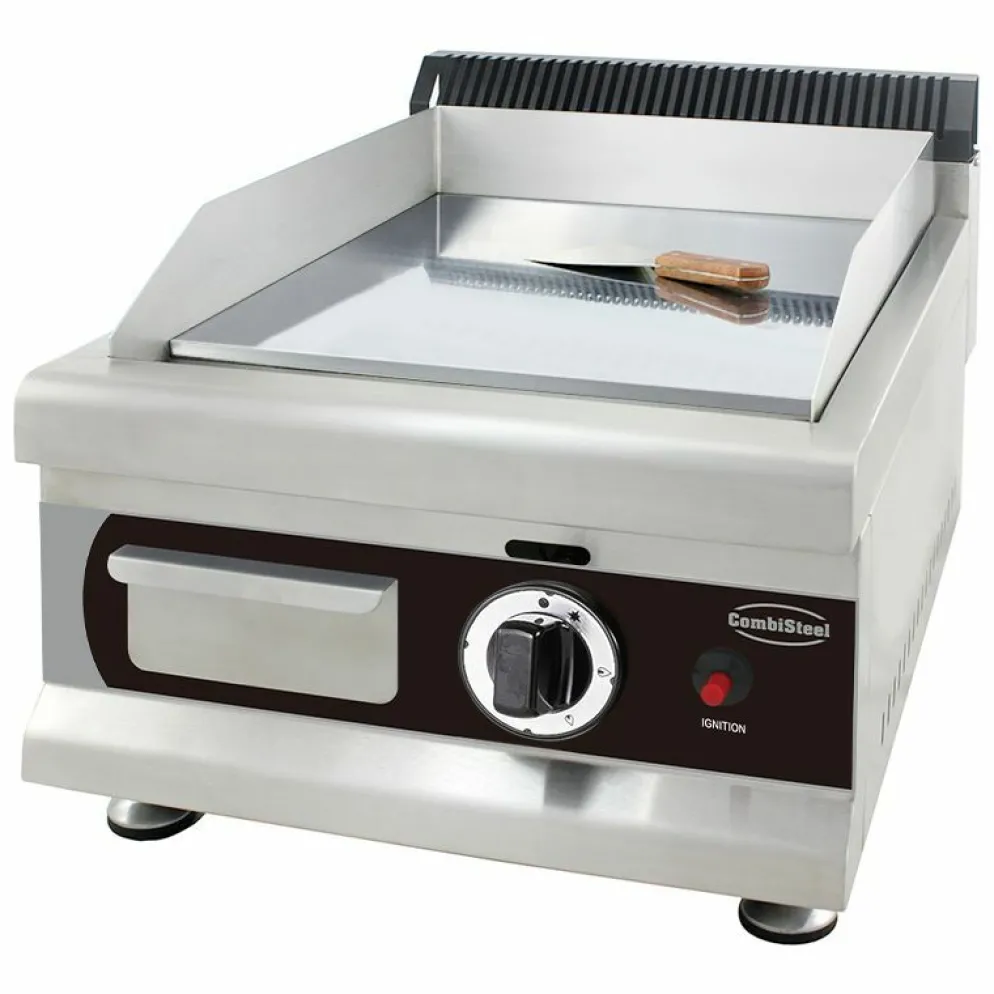 Profi Gas-Grillplatte Chrom 400 glatt - Erdgas 3kW