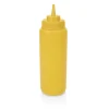 Quetschflasche Set, Ø 8 cm, 0,95 Liter, gelb, Set á 6 Stück, Polyethylen