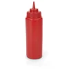 Quetschflasche Set, Ø 8 cm, 0,95 Liter, rot, Set á 6 Stück, Polyethylen