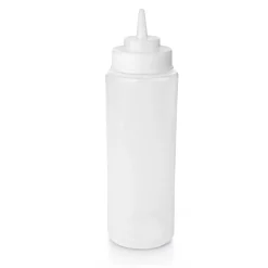 Quetschflasche Set, Ø 8 cm, 0,95 Liter, transparent, Set á 6 Stück, Polyethylen