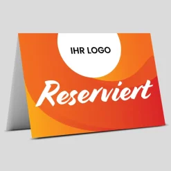 Reserviert-Tischschild Citrus mit Logo (250 Stk.)