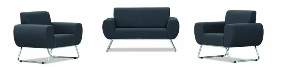 RIGA Sofa 2 Sitzer Schwarz