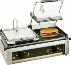 ROLLER GRILL Doppel-Kontaktgrill gerillt, 600x385x220mm
